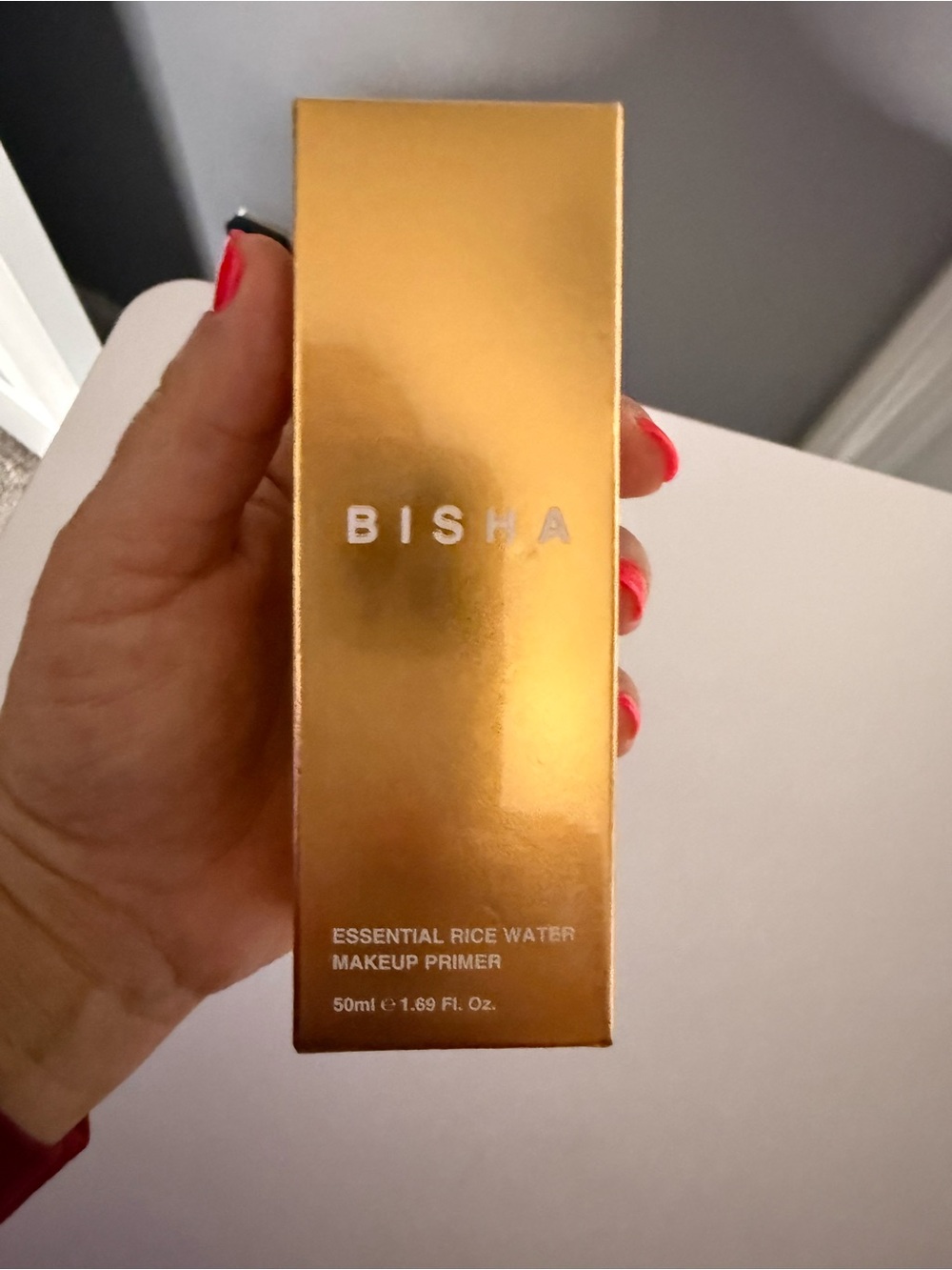 ISH Gold Essential Rice Water Makeup Primer - Hydrating Facial Base (Gold)